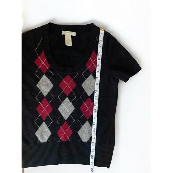 A. Giannetti Tops - A. Giannetti Argyle 100% Cashmere Sweater Tee M Preppy Old Money Succession